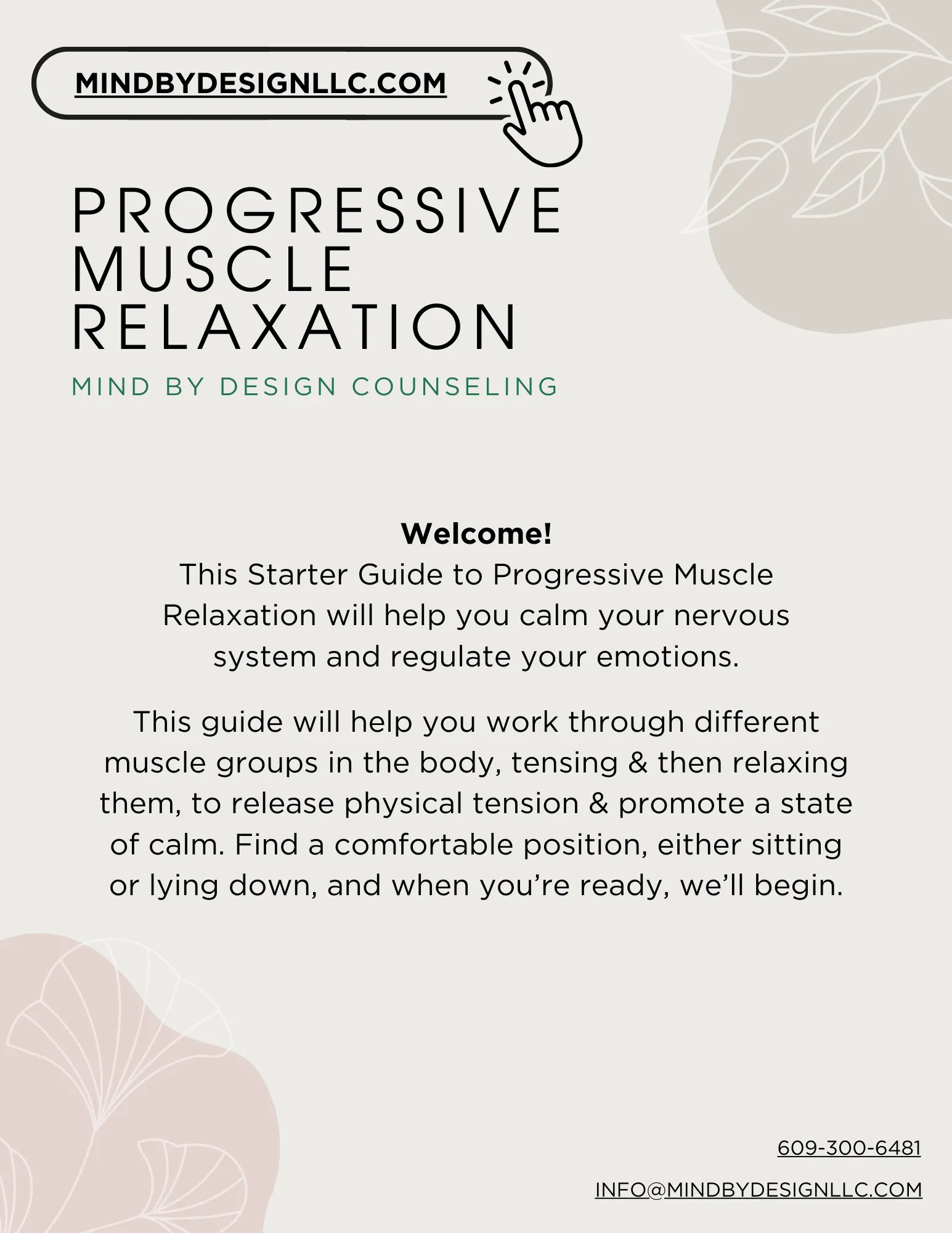 progressive muscle relaxation guide by mind by design counseling 2