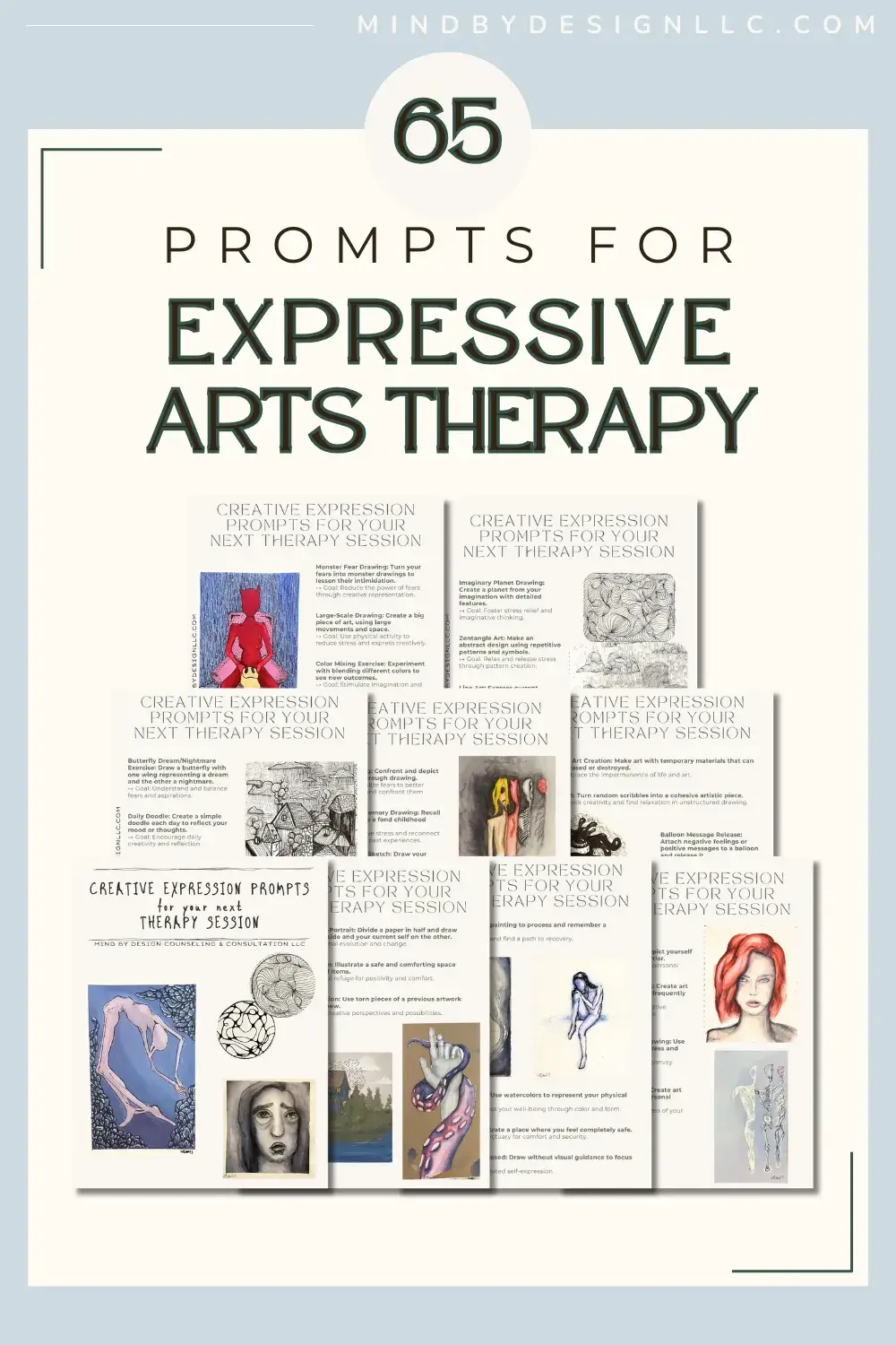 65 Prompts for Expressive Arts Therapy