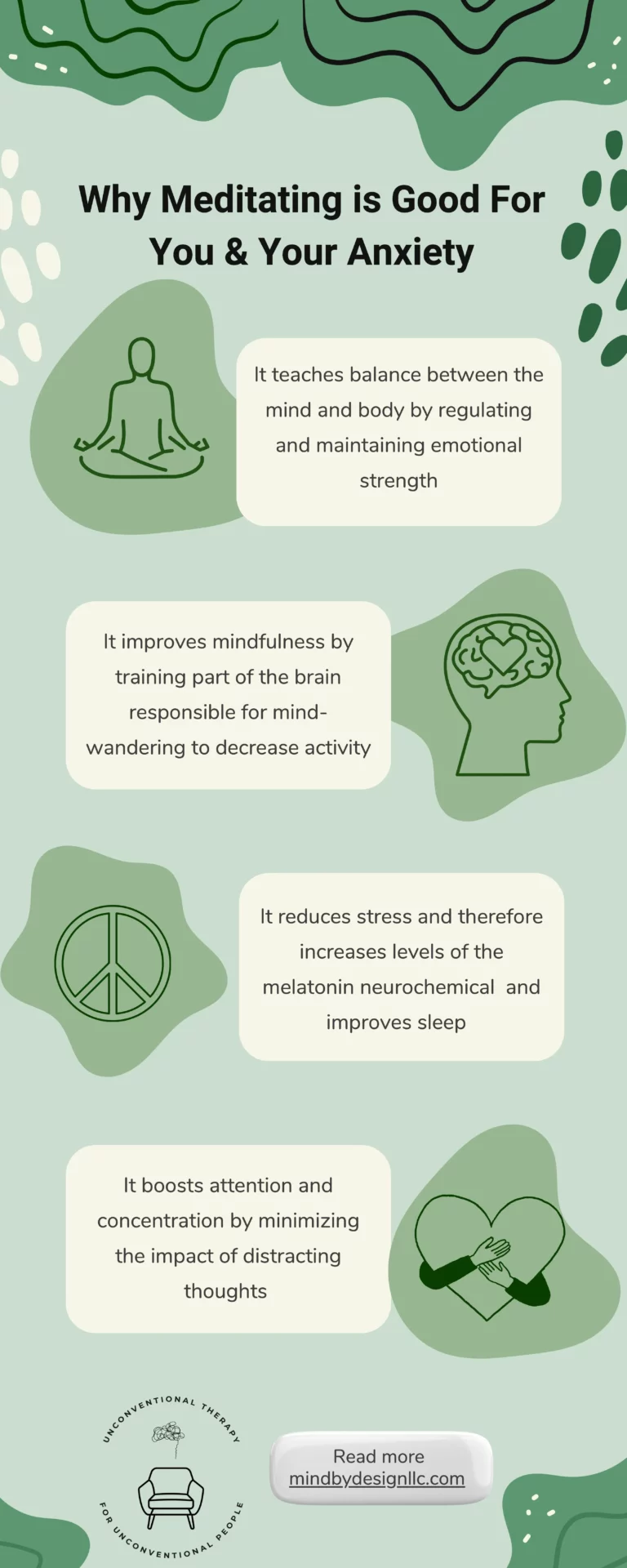 meditation for anxiety infographic